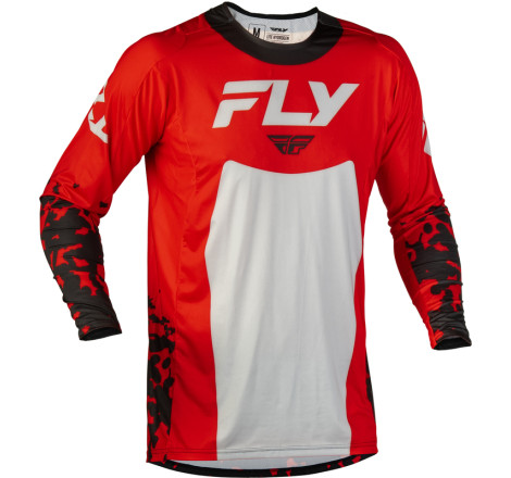 Maillot FLY RACING Lite Flake - rouge/gris/noir