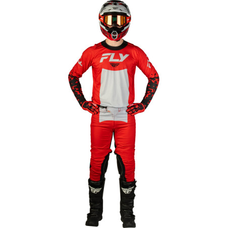 Maillot FLY RACING Lite Flake - rouge/gris/noir