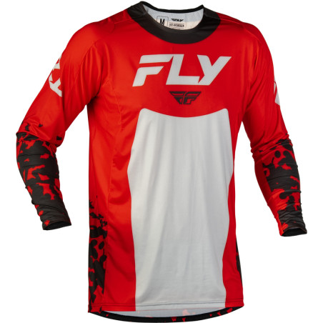 Maillot FLY RACING Lite Flake - rouge/gris/noir