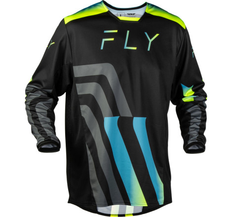 Maillot FLY RACING Kinetic Volt - noir/gris/Teal/jaune