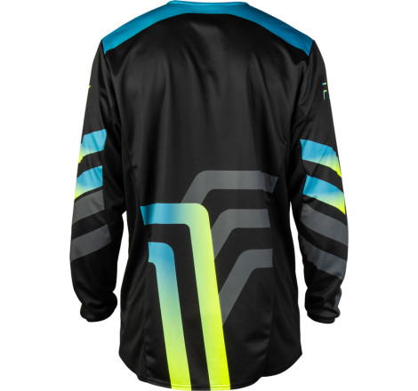 Maillot FLY RACING Kinetic Volt - noir/gris/Teal/jaune