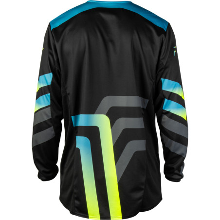 Maillot FLY RACING Kinetic Volt - noir/gris/Teal/jaune