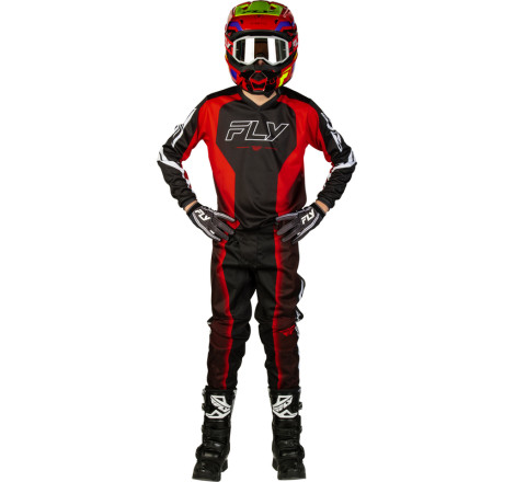 Maillot enfant FLY RACING F-16 Raze - noir/rouge/blanc