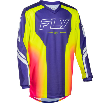 Maillot enfant FLY RACING F-16 Raze - violet/rouge/jaune
