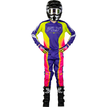 Maillot enfant FLY RACING F-16 Raze - violet/rouge/jaune