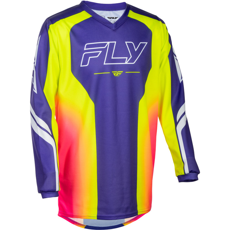 Maillot enfant FLY RACING F-16 Raze - violet/rouge/jaune