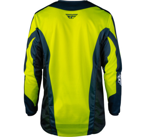 Maillot FLY RACING Kinetic Fade - Hi-Vis/Navy/blanc