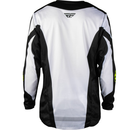 Maillot FLY RACING Kinetic Fade - blanc/noir/Hi-Vis