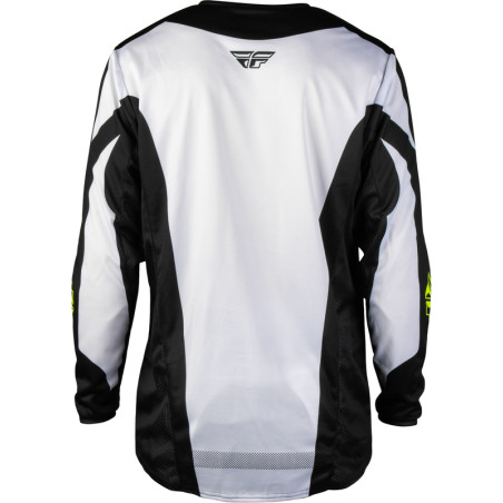 Maillot FLY RACING Kinetic Fade - blanc/noir/Hi-Vis