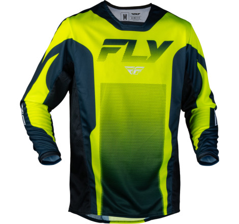 Maillot FLY RACING Kinetic Fade - Hi-Vis/Navy/blanc