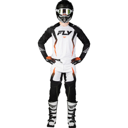 Maillot FLY RACING Evolution DST Bolt - blanc/noir/orange