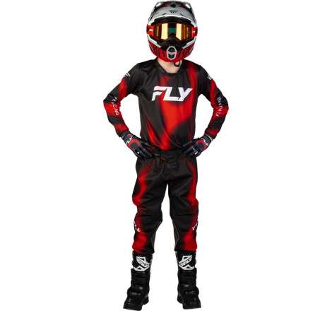 Maillot enfant FLY RACING Kinetic Torch - noir/rouge/blanc