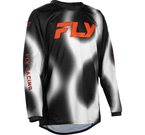 Maillot enfant FLY RACING Kinetic Torch - noir/blanc/orange