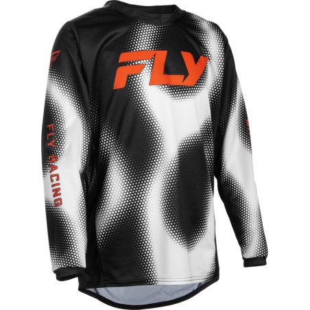 Maillot enfant FLY RACING Kinetic Torch - noir/blanc/orange