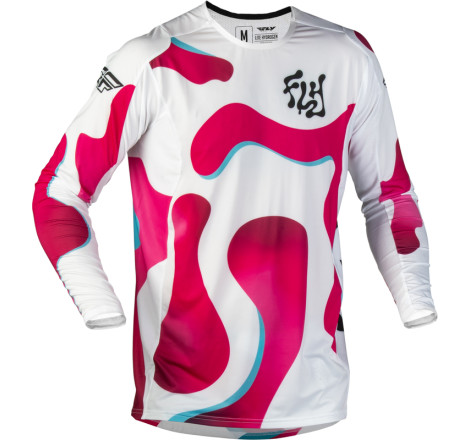 Maillot FLY RACING Lite Vibe - blanc/rose/bleu