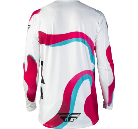 Maillot FLY RACING Lite Vibe - blanc/rose/bleu