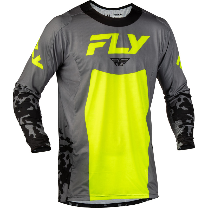 Maillot enfant FLY RACING Lite Flake - gris/Hi-Vis/noir
