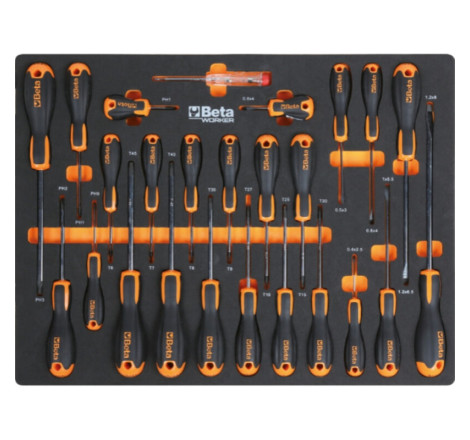 Combinaison d'ameublement d'atelier BETA TOOLS C45PRO 2.0 W avec 268 outils Beta Worker