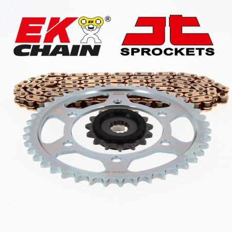 EK/JT Kit chaîne  525Z/3D- 17/38-112 - Couronne acier standard