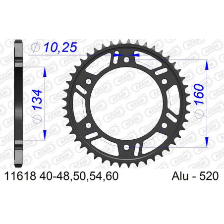 Couronne AFAM alu standard - 520