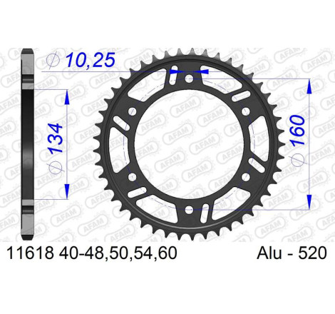 Couronne AFAM alu standard - 520