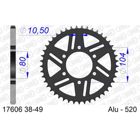 Couronne AFAM alu standard - 520