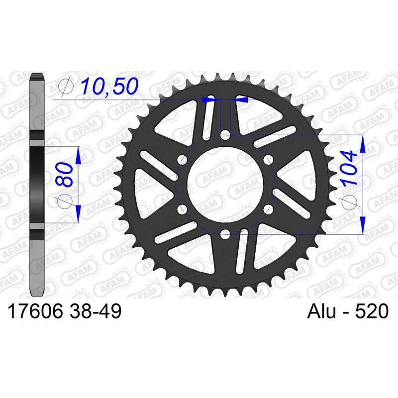 Couronne AFAM alu standard - 520