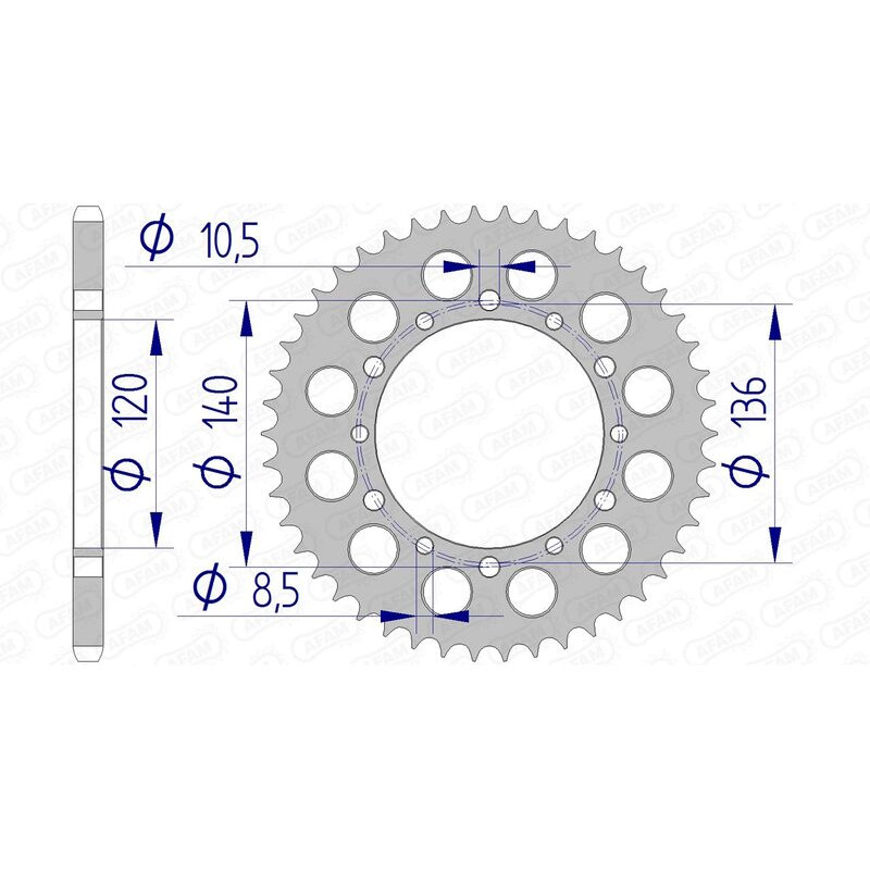 Couronne AFAM alu standard - 520