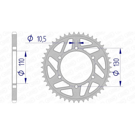 Couronne AFAM alu standard - 520