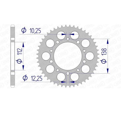 Couronne AFAM alu standard - 520