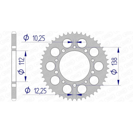 Couronne AFAM alu standard - 520