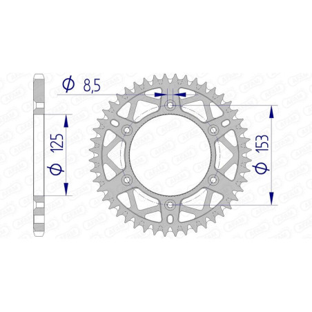 Couronne AFAM alu standard - 520
