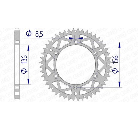 Couronne AFAM alu standard - 520