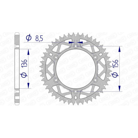 Couronne AFAM alu standard - 520