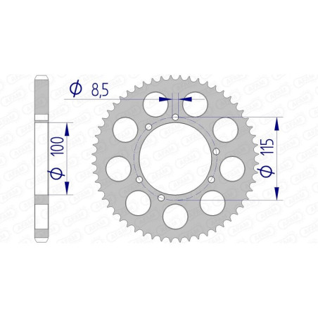 Couronne AFAM alu standard - 428