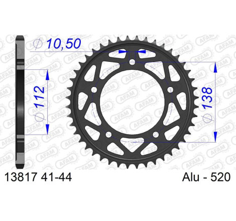 Couronne AFAM alu standard - 520