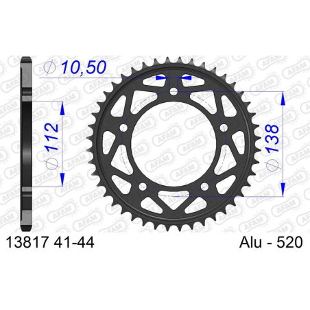 Couronne AFAM alu standard - 520
