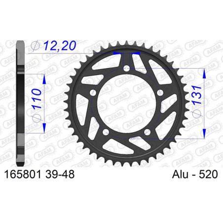 Couronne AFAM alu standard - 520