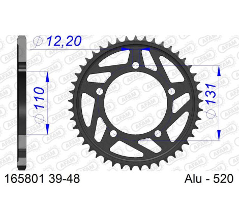 Couronne AFAM alu standard - 520