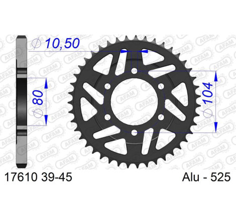 Couronne AFAM alu standard - 525