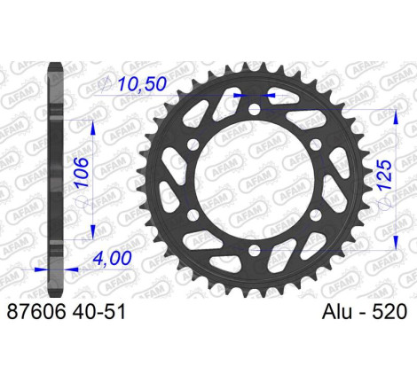 Couronne AFAM alu standard - 520