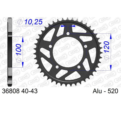 Couronne AFAM alu standard - 520