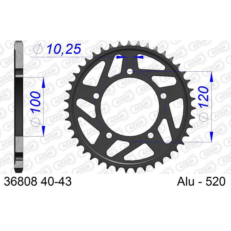 Couronne AFAM alu standard - 520