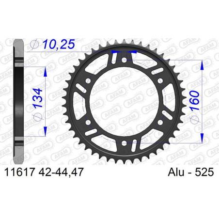 Couronne AFAM alu standard - 525