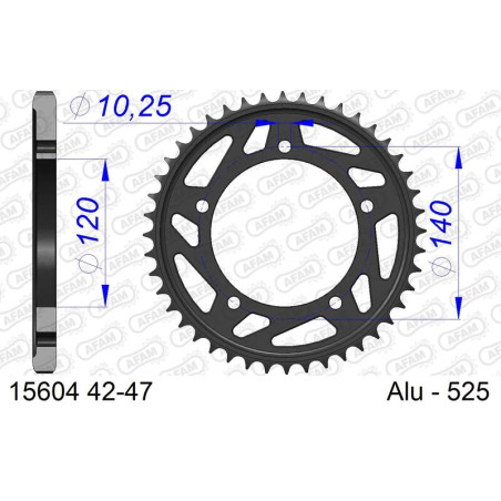 Couronne AFAM alu standard - 525
