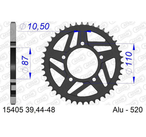 Couronne AFAM alu standard - 520