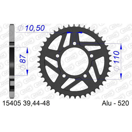 Couronne AFAM alu standard - 520