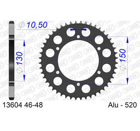 Couronne AFAM alu standard - 520
