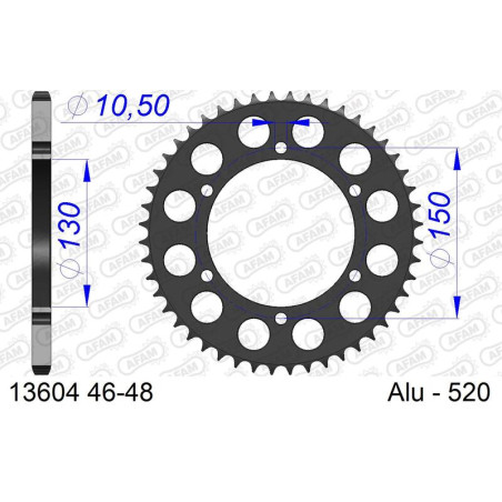 Couronne AFAM alu standard - 520
