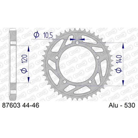 Couronne AFAM alu standard - 530